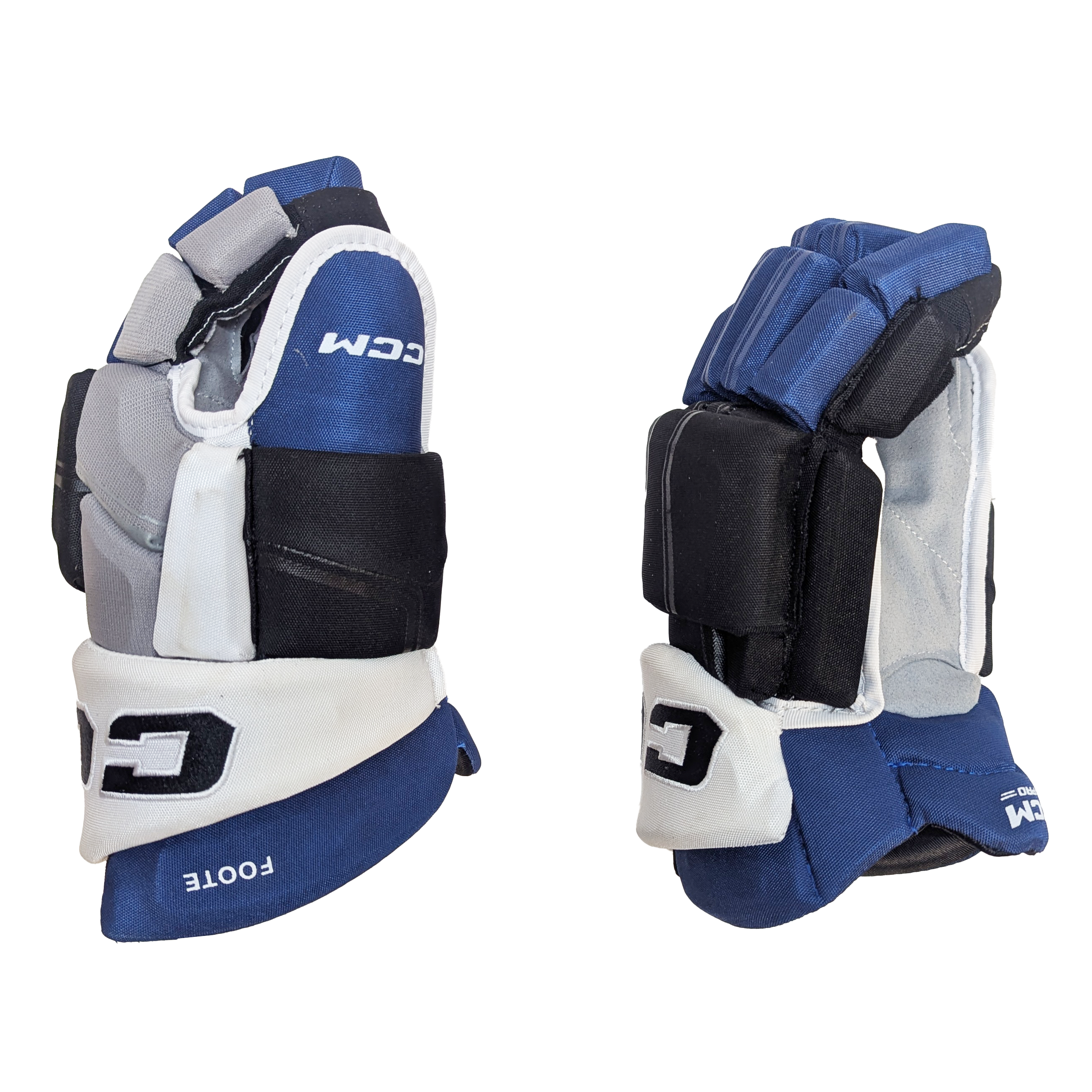CCM HGQL - NHL Pro Stock Glove - Cal Foot (Black/Blue/White)
